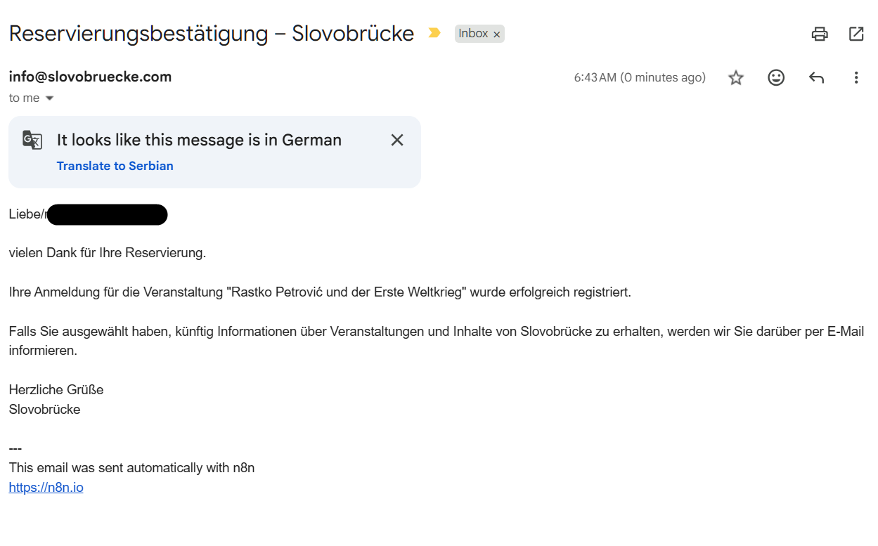 E-Mail-Bestätigung Deutsch